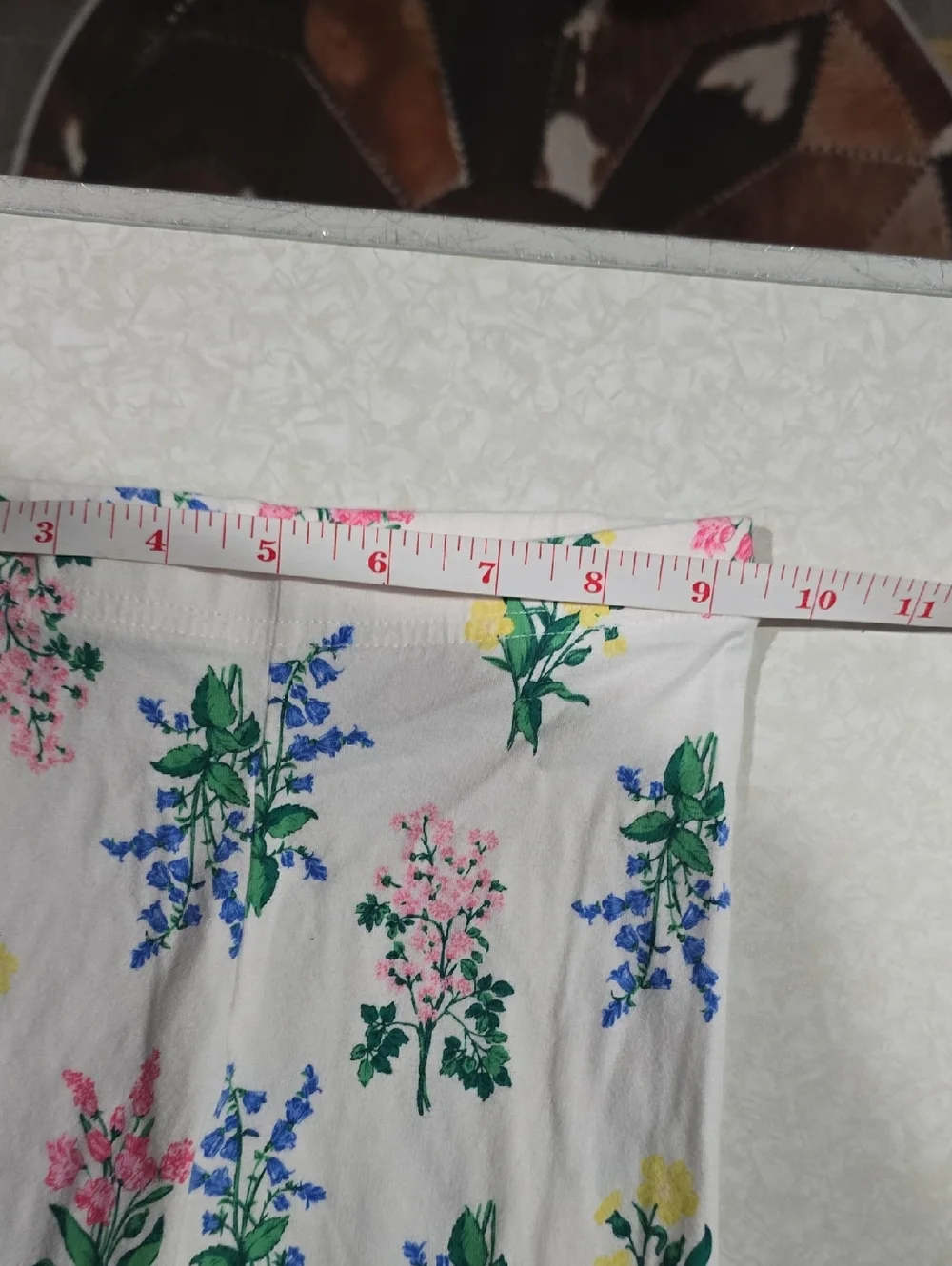 Carter's White Floral Print Girls' Leggings Size 6